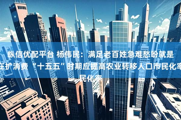 纵信优配平台 杨伟民：满足老百姓急难愁盼就是在扩消费 “十五五”时期应提高农业转移人口市民化率